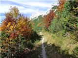 Tolminske Ravne - Gomiščkovo zavetišče na Krnu