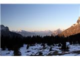 Planina Pecol in Vrh Strmali Pogledi proti Dolomitom