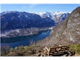 - Razgledi z razgledne točke, zaliv Ukanc in Julijske Alpe