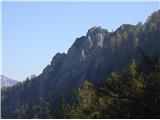 Pogled na najtežji del grebena Strelovca