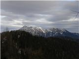 Vošni vrh (1621 m) in Stresenica (1789 m) Pogled proti Kepi