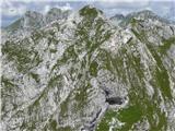 Mali Šmihelovec 2108m Zadaj od Malega Bedinjega vrha do Bavha, spredaj Veliki Jelenk.
