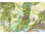Monte Bruca - 1584 m GPS sled prehojene poti