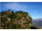 Sentiero Pellegrini – pot po razglednih vrhovih v bližini Garde Pot večinoma poteka po grebenu, z obilico vzponov in spustov