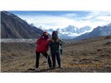 poziranje na 5100m, zadaj Khumbu ledenik