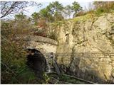 zaradi tunela železniške proge Dunaj-Trst so nad tunelom zrasli kamniti griči 