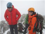 Tudi ekipa Duška v trentarskem pristopu iz Kokre na vrh
