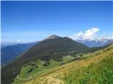 najlepši pogled na Krasji vrh in planini Zapleč ter Zaprikraj je z muletjere proti Krnčici-9.9.14