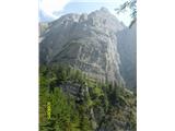 Planota Pradel 1540m-Dolomiti di Brenta 900m visoka zahodna stena Cime croz dell Altissimo