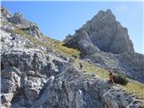 Cima Cadin degli Elmi(2424m) - Furlanski Dolomiti Na poti proti vrhu