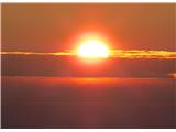 Kolovrat zahajajoče sonce nad Furlanijo