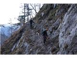 Monte Bruca - 1584 m Jeklenice so v pomoč na večini problematičnih prehodov. Brez njih bi bilo vse skupaj mnogo težje
