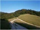 ...pogled na vrh Zalonč iz smeri Ljubično oziroma iz  jugozahodne smeri, fotki maj/2014.