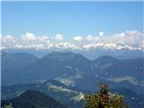 Pogled na Julijske alpe z vrha Blegoša (1562 m), 10.6.2014.