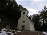 Smuk (545 m) Cerkvica sv. Primoža in Felicijana.