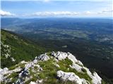 pogled na zgornjo Vipavsko dolino, Nanos in Vremščico