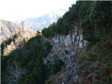 Kozji vrh-Licjanovca-Mali Grintovec-Kališče Prečenje pod Licjanovcem, pogled nazaj
