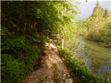 Krnica (bridge over Radovna) - Jezero Kreda v dolini Radovne