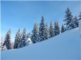 Črni vrh (nad Soriško planino) Zimski utrinek