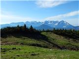Pogled na Kamniško Savinjske Alpe.