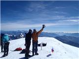 utrinek na vrhu Mont Blanca(4810m)
