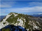 pogled nazaj na Lipanski vrh, Brda, Debelo peč in Okroglež