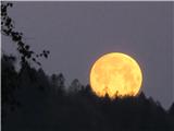 tako je zjutraj žarela luna nad Baško grapo