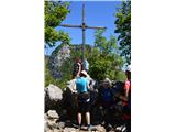 Križ na gori Cima Rocca.