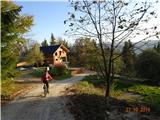 na spustu proti Križevski vasi, vmes stoji ena hiša, zato gozdno cesto redno vzdržujejo 