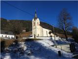 Cerkev Sv. Erharta v vasi Slovenji Pleiberk -Windisch Bleiberg.