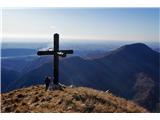 Monte Covria Pogled nazaj na velikanski križ …