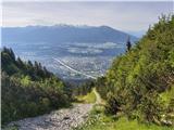 Hišni gori Innsbrucka: Hafelekarspitze (2334 m) in Patscherkofel (2246 m) Nad Innsbruckom