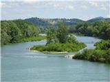 Ptujsko jezero naravnost pa stara struga reke Drave