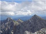 Mali in Veliki Draški vrh ter v sredini zadaj Viševnik