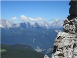 pogled s forcelle s Maria na Sextenske Dolomite