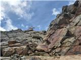 20.-21. julij 2020: Habicht (3277 m) in Kalkwand Zavarovan vzpon proti vrhu III.: tik pod vrhom