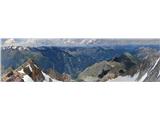 20.-21. julij 2020: Habicht (3277 m) in Kalkwand Habicht (3277 m) III.: razgled proti Stubajski dolini, Innsbrucku in Nordketteju