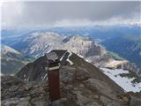 20.-21. julij 2020: Habicht (3277 m) in Kalkwand Habicht (3277 m) IV.: razgled proti Obertalski dolini in masivu Kalkwanda v pogorju Habichta