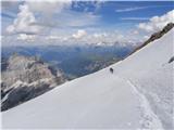 20.-21. julij 2020: Habicht (3277 m) in Kalkwand Prečkanje ostankov ledenika ob sestopu I.