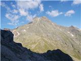 20.-21. julij 2020: Habicht (3277 m) in Kalkwand utranji vzpon na Kalkwand III.: pogled s poti na Habicht