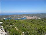 Korčula - Kom 508 m proti Veli luki s Huma