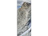 Hohe Geige (3394 m) - prvak severnega dela gorstva Pogled proti vrhu z grebena