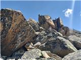 Hohe Geige (3394 m) - prvak severnega dela gorstva Lažje plezanje po zahodnem grebenu (I) I.