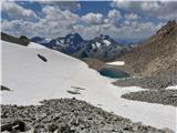 Hohe Geige (3394 m) - prvak severnega dela gorstva Zaključni vzpon proti vrhu II.: pogled nazaj