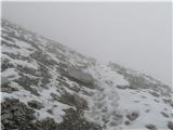 Solsteina (2637 m, 2541 m) in Hohe Munde (2662 m, 2592 m) Novozapadli sneg na poti