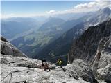 Solsteina (2637 m, 2541 m) in Hohe Munde (2662 m, 2592 m) Hohe Munde klettersteig IX.: kolega v akciji