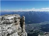 Solsteina (2637 m, 2541 m) in Hohe Munde (2662 m, 2592 m) Utrinek s poti med vrhovoma