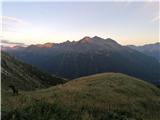 Mogočni Piz Linard (3410 m) z okolico, 25.-26.8.2020 (Silvretta) Utrinek izpred Chamanna dal Linard I.