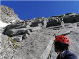 Mogočni Piz Linard (3410 m) z okolico, 25.-26.8.2020 (Silvretta) Opazujem prehode čez steno proti grebenu