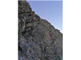 Mogočni Piz Linard (3410 m) z okolico, 25.-26.8.2020 (Silvretta) Pogled nazaj:lažje plezanje v spodnjem delu I.